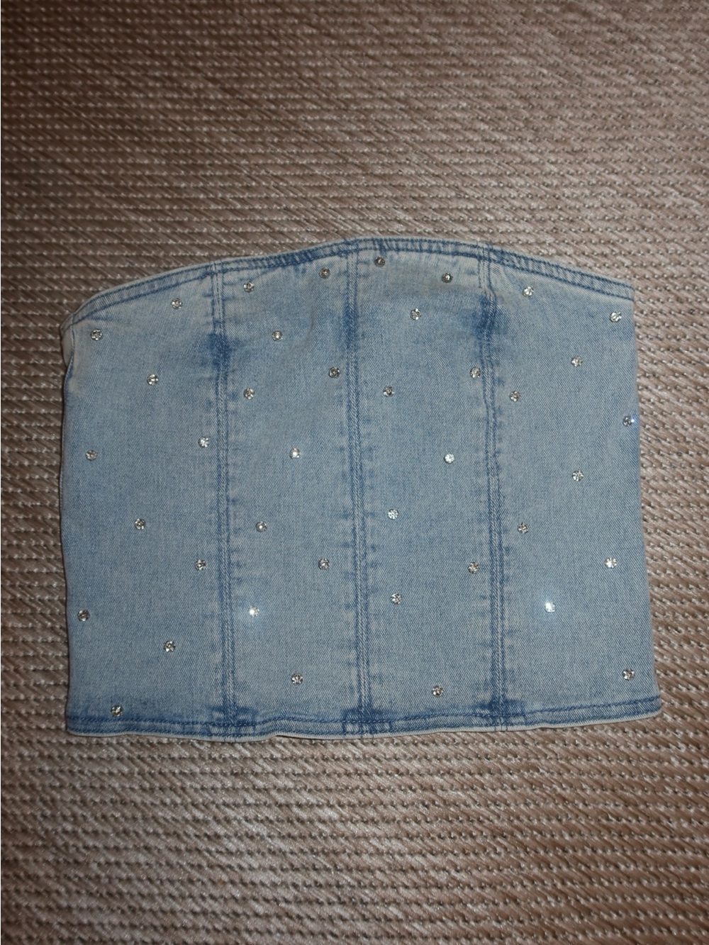 Vervet Rhinestone Denim Tube Top - Women's
